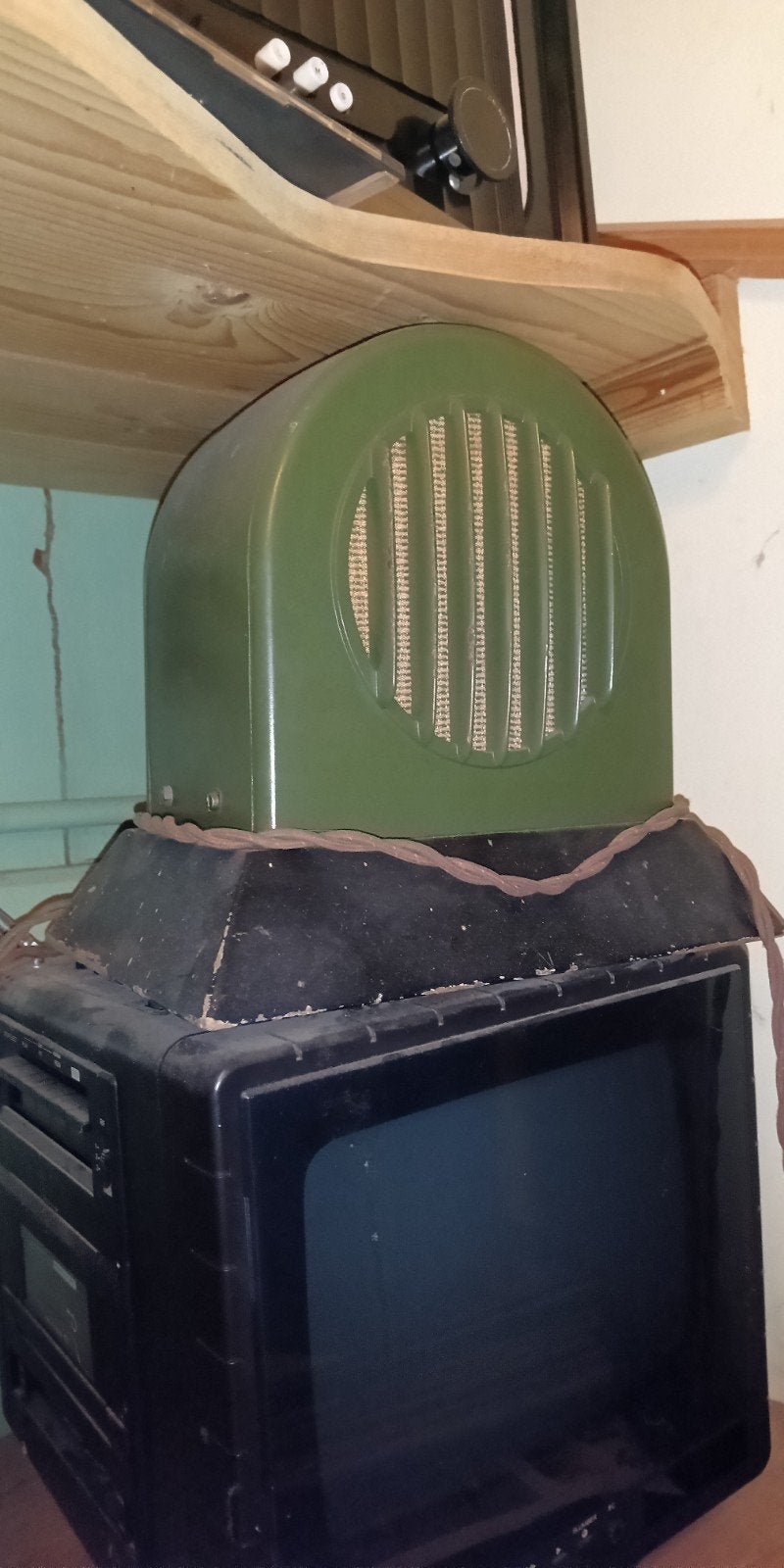 Antieke Groene Bakelieten Philips Luidspreker, Ophalen of Verzenden