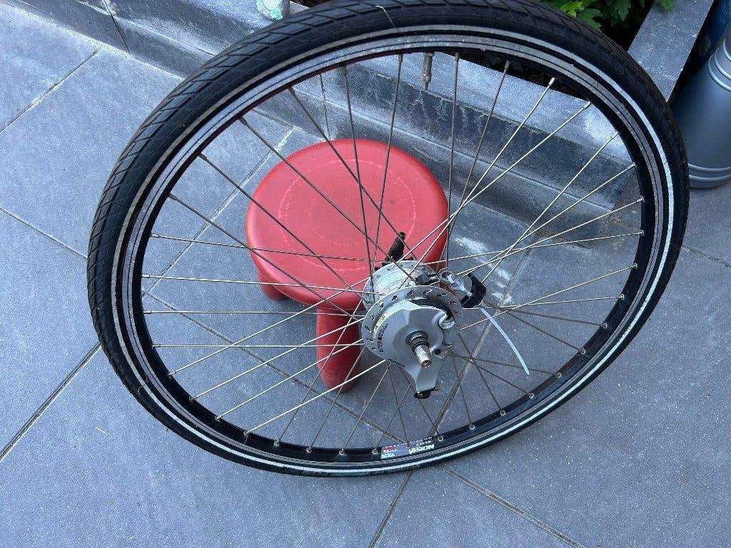 tk:Achterwiel 28 inch 7 NEXUS versnellingen rollerbrakes, Wiel, Gebruikt, Ophalen of Verzenden, Aluminium