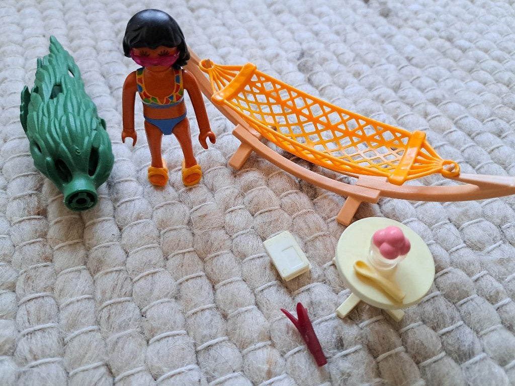 playmobil toeriste met hangmat, Gebruikt, Complete set, Overige typen, Family fun