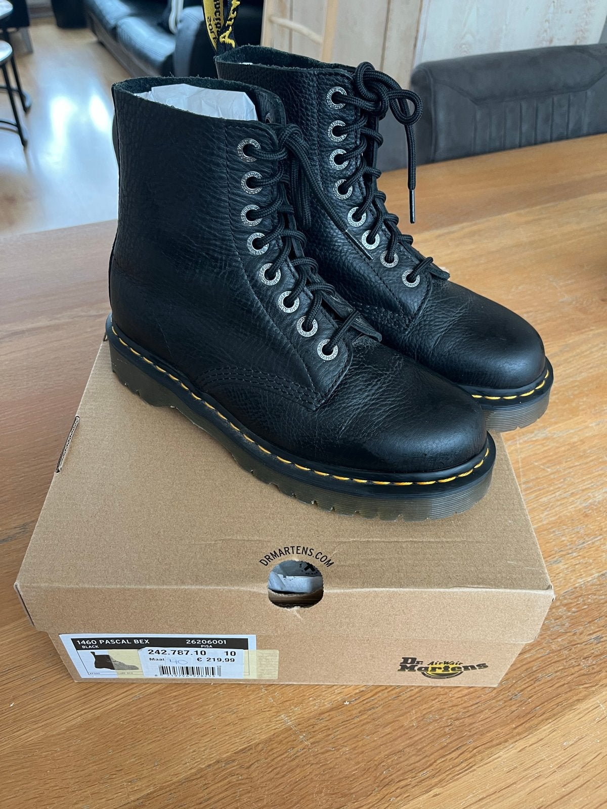 Dr. Martens 1460 Pascal Bex Pisa Zwart Maat 40, Ophalen of Verzenden, Nieuw, Zwart, Lage of Enkellaarzen