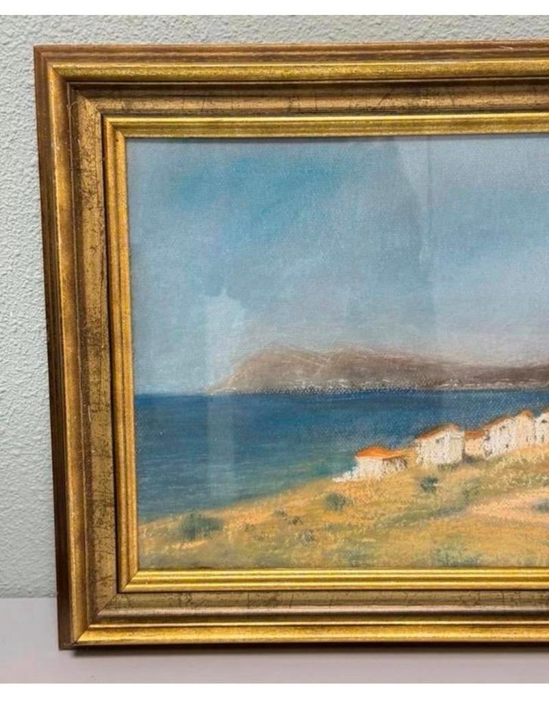 A. Huybregts 1996 vintage Schilderij kustlandschap kust art, Ophalen of Verzenden