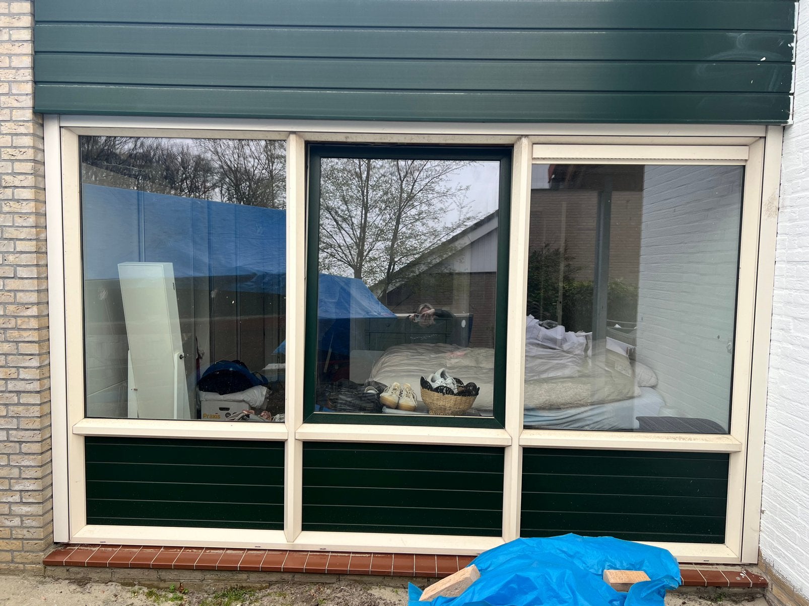 Kunstof raampartij met rolluik Gratis, Ophalen, Kunststof, Raamkozijn, Zo goed als nieuw