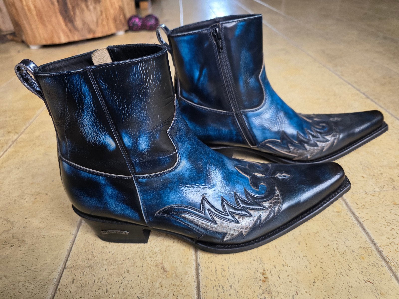 Sendra python boots mt 45 nieuw.Cowboy western laarzen.Blauw, Blauw, Boots, Nieuw, Ophalen of Verzenden