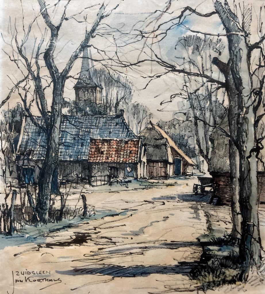 Pentekening Zuid Sleen van Jan Korthals, Ophalen