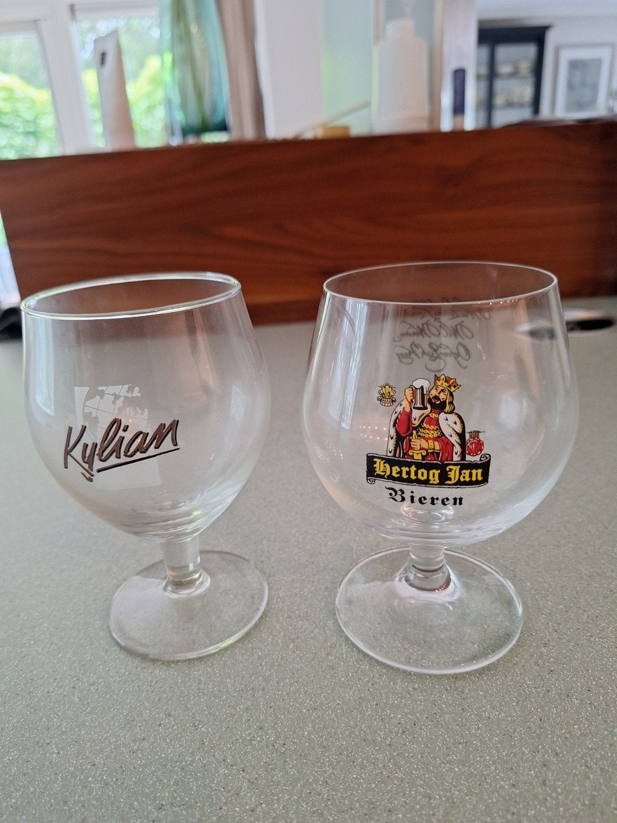 Bierglazen Kylian en Hertog Jan, Ophalen of Verzenden, Zo goed als nieuw, Glas of Glazen, Hertog Jan