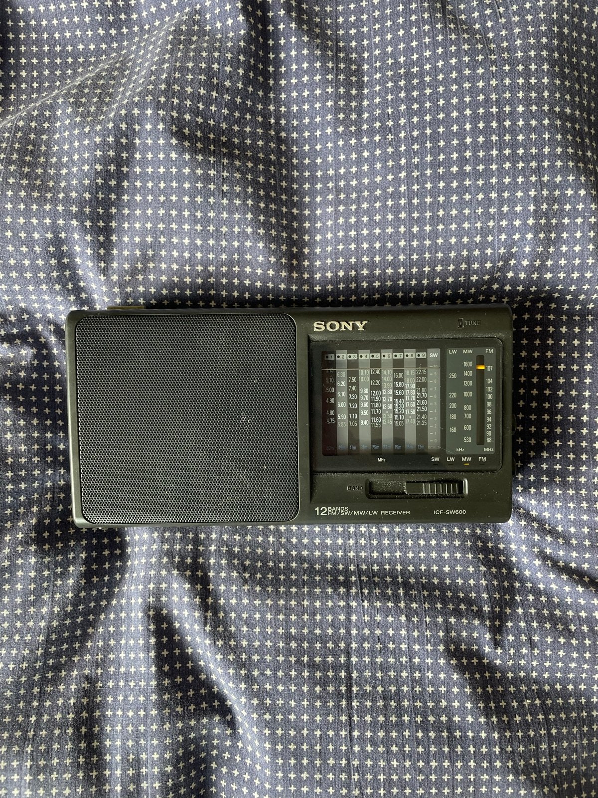 Sony Transistorradio ICF-SW600: FM, MW, LW, SW Ontvanger, Ophalen of Verzenden, Gebruikt, Transistorradio
