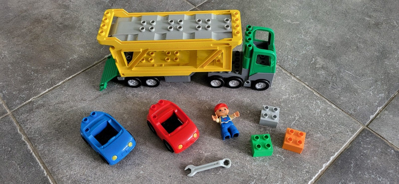 Lego Duplo Set 5684: Complete Vuilniswagen met Figuren, Ophalen of Verzenden