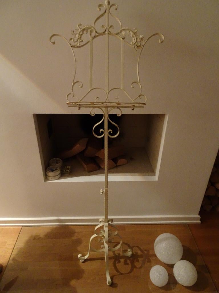 Offwhite hoge muziekstandaard brocante, Antiek en Kunst, Ophalen of Verzenden
