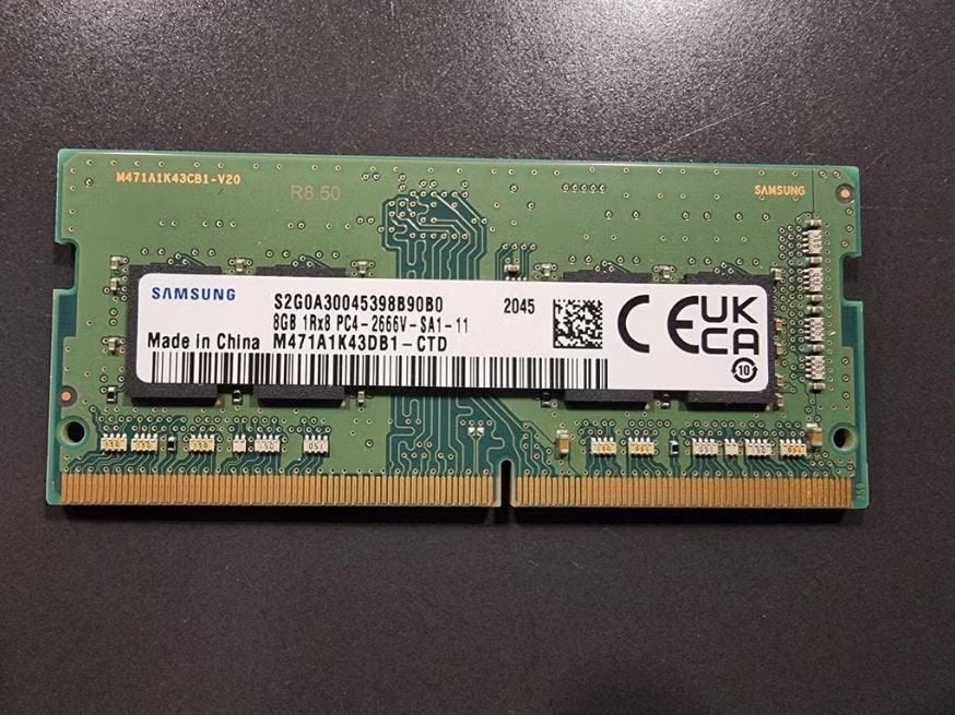 Samsung - 8GB 1Rx8 PC4-2666V, Computers en Software, RAM geheugen, Gebruikt, Verzenden, DDR4, 8 GB