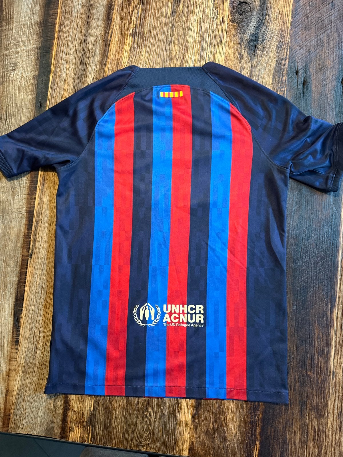 FC Barcelona voetbal shirt zgan!, Ophalen of Verzenden, Zo goed als nieuw, Jongen of Meisje, Sport- of Zwemkleding
