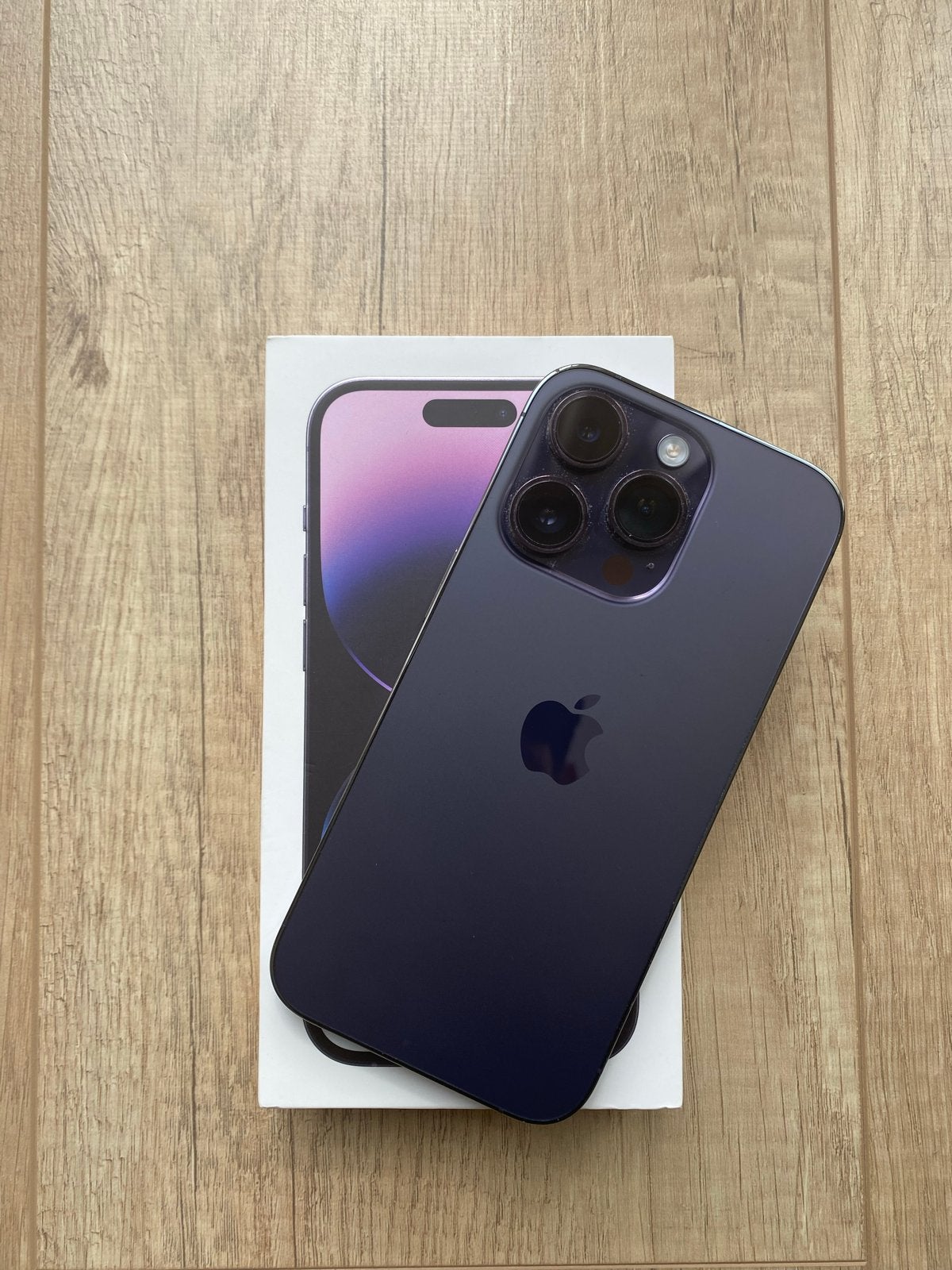 iPhone 14 Pro 128GB Deep Purple, Ophalen, Paars, Zo goed als nieuw, 87 %