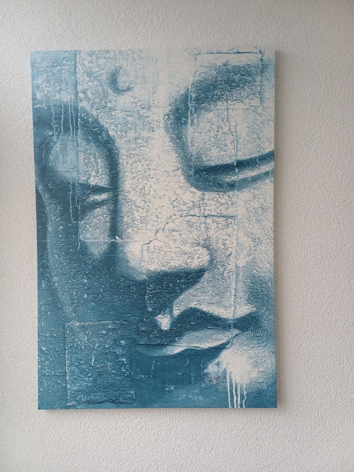 Boeddha schilderij op doek, Ophalen