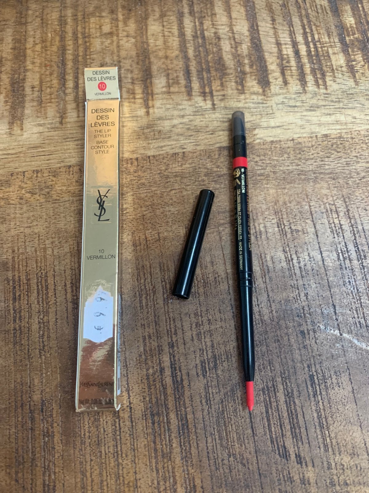 Ysl Lipliner 10 Vermillion nieuw, Ophalen of Verzenden, Nieuw, Rood, Lippen