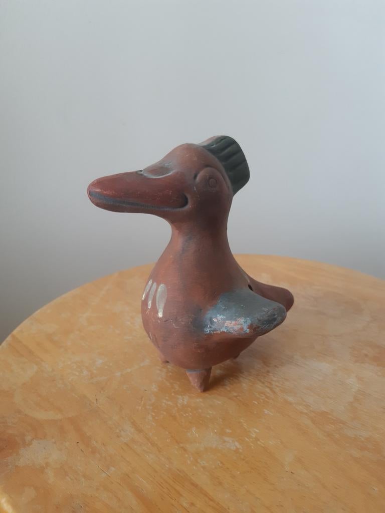 Schitterende grote keramieke klei fluit. Vogel., Ophalen of Verzenden