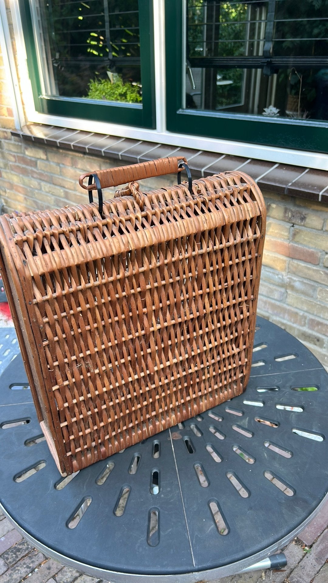 Mooie rieten mand 32x47cm, Ophalen of Verzenden, Gebruikt, Rond, Riet