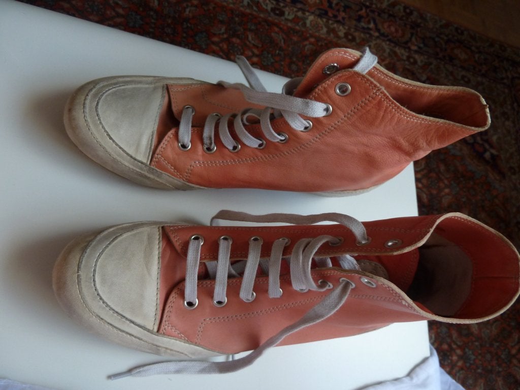 Candice Cooper hippe hoge roze gympen met veters, mt. 38, Verzenden, Sneakers of Gympen, Roze, Gedragen