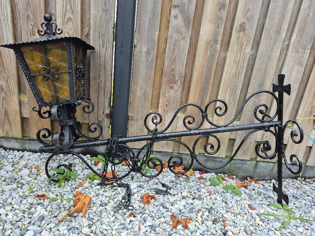 buitenlamp smeedijzer, Ophalen, Gebruikt