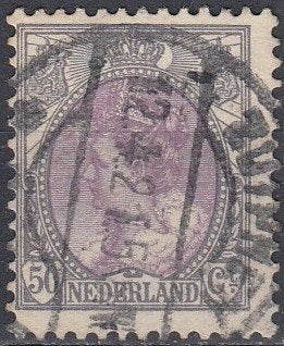 Nederland 1.37.4- 1899- 3 x Wilhelmina Bontkraag- NVPH-75- G, Verzenden, T/m 1940, Gestempeld
