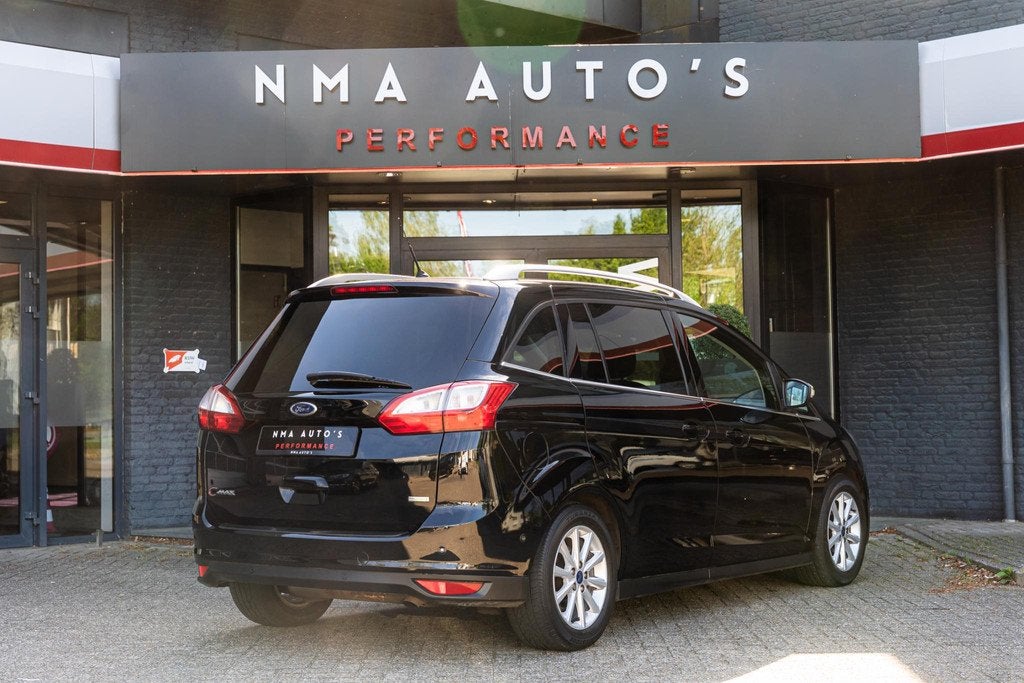 Ford Grand C-Max 1.5 Titanium KEYLESS/STUUR & STOEL VERWARMI, Auto's, Euro 6, 150 pk, Zwart, Bedrijf