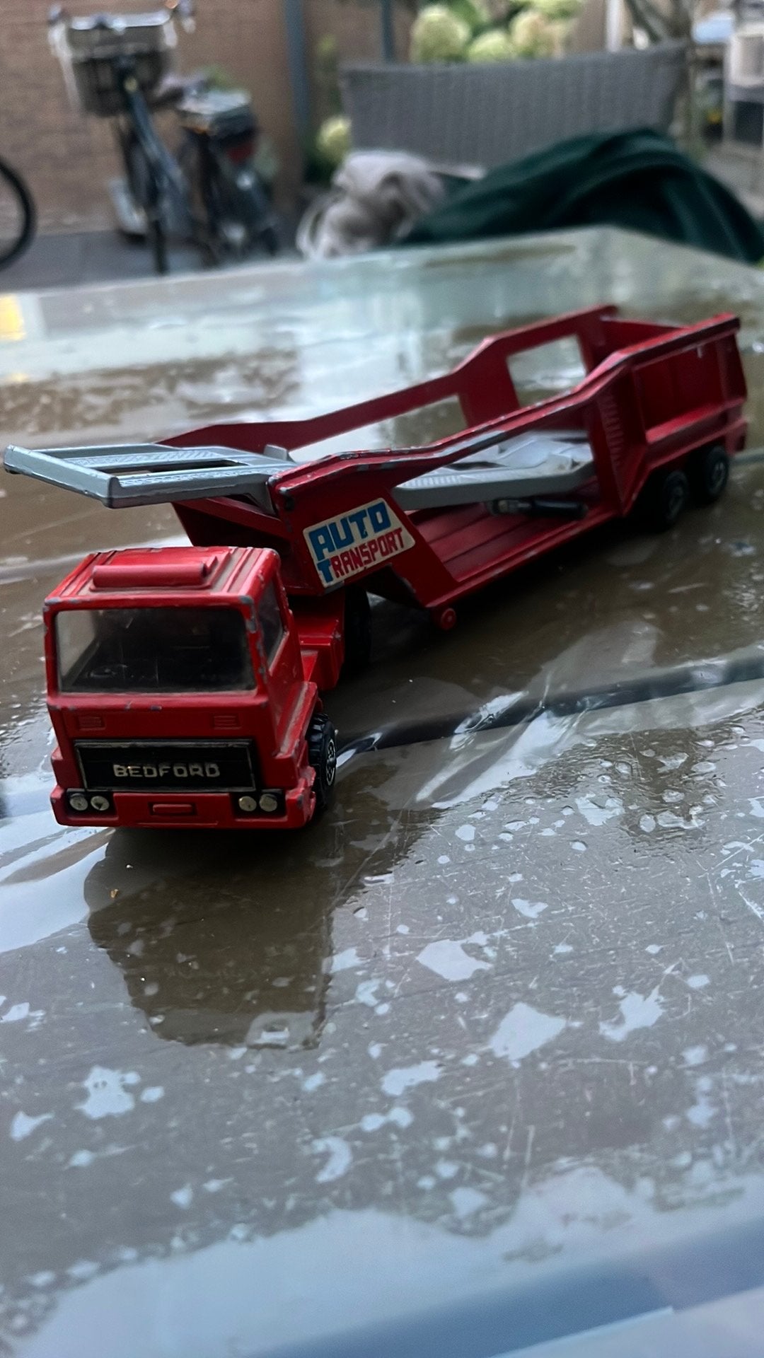 Vintage Matchbox autotransporter, Ophalen of Verzenden, Zo goed als nieuw
