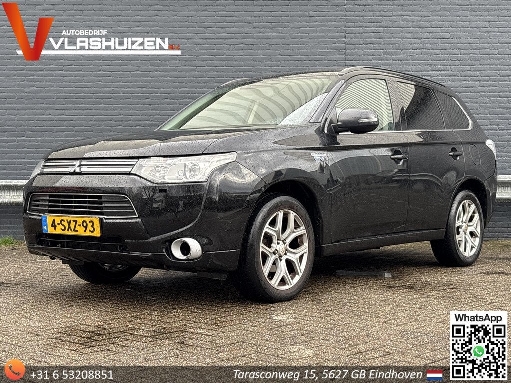 Mitsubishi Outlander 2.0 PHEV instyle | Leder | Pano | Clima, Auto's, Mitsubishi, 1998 cc, 4 cilinders, Zwart, Bedrijf