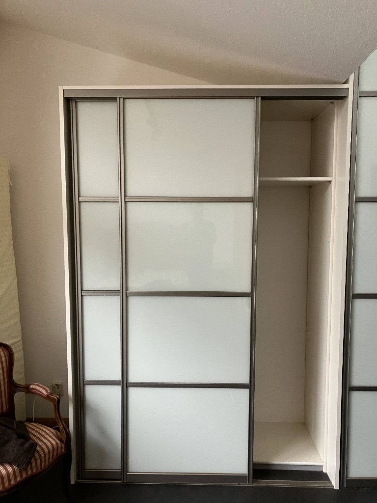 Moderne Combikast Melkglas Schuifdeuren | Leg- en Hangruimte, Huis en Inrichting, Met deur(en), 200 cm of meer, 150 tot 200 cm