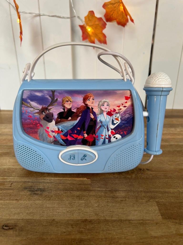 Disney Frozen 2 Meezing Boombox met microfoon, Ophalen of Verzenden, Overige figuren, Gebruikt, Overige typen