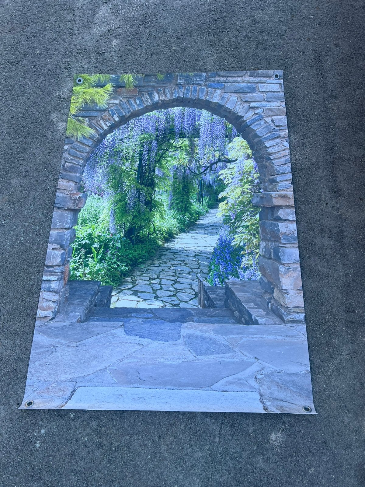 Tuinposter doorkijk! €15,-, Ophalen, Zo goed als nieuw