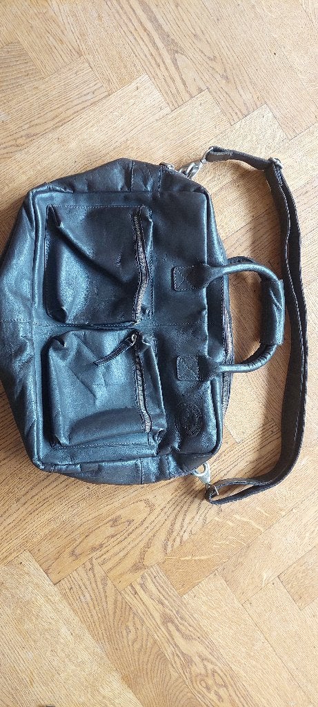 MicMac Donkerbruin leren aktetas, weekendtas of reistas, 40 tot 60 cm, 20 tot 30 cm, Bruin, Minder dan 35 cm