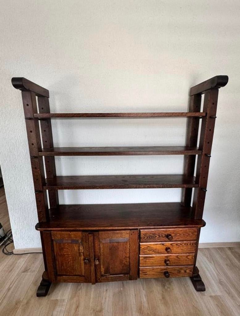 Massief houten Boekenkast, Huis en Inrichting, Kasten | Wandmeubels, Ophalen, Zo goed als nieuw, 25 tot 50 cm, 150 tot 200 cm