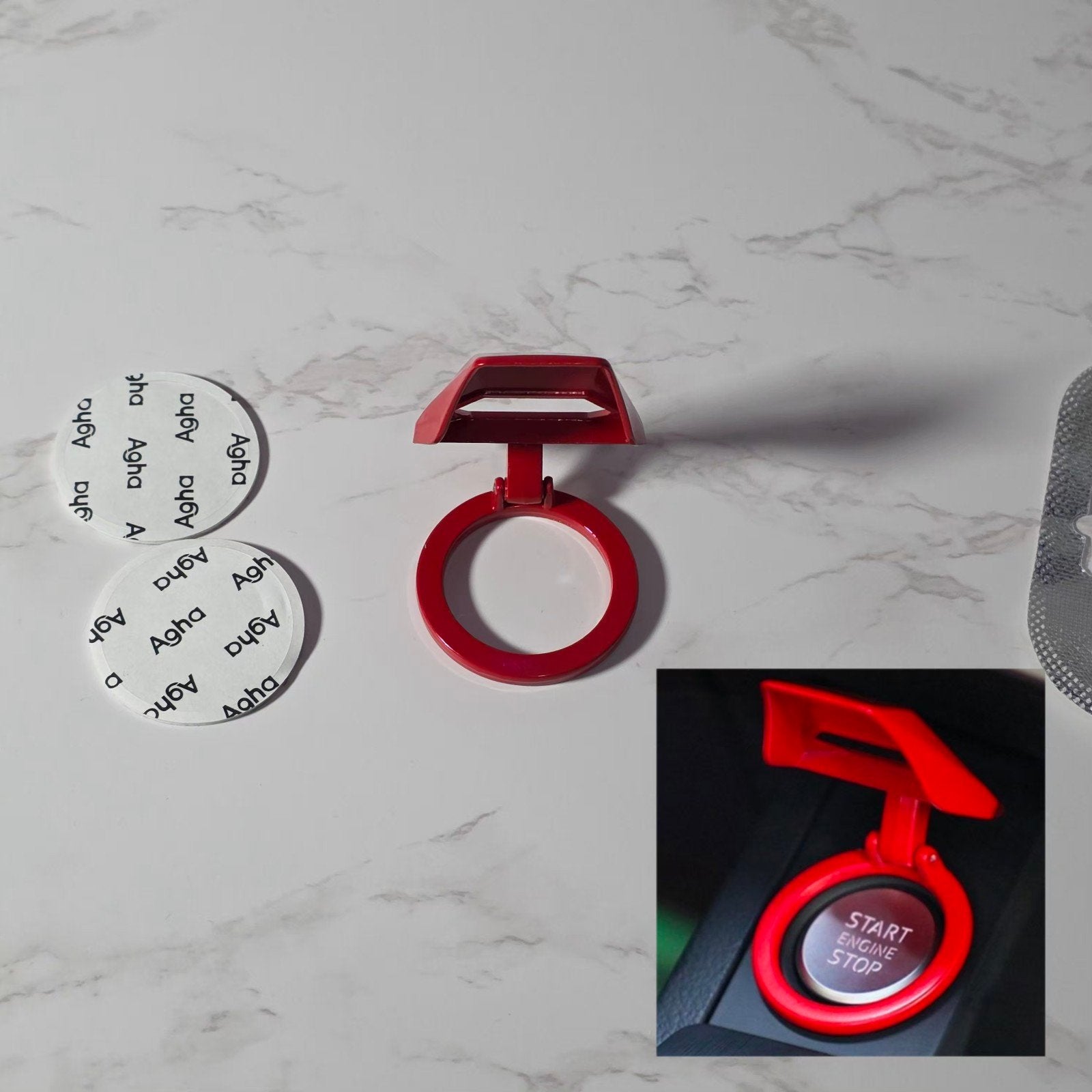 Auto Start Stop Knop Metalen Cover Rood, Ophalen of Verzenden, Nieuw