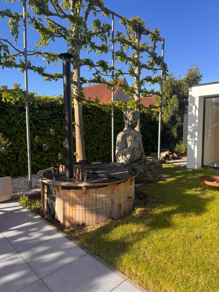 Houten Hottub met interne Kachel, Tuin en Terras, Zwembad-toebehoren, Ophalen, Gebruikt