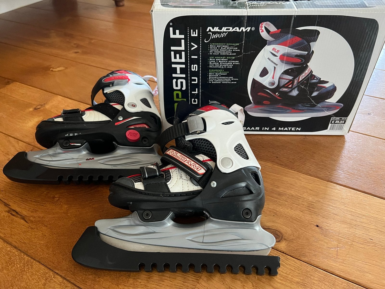 Nijdam Junior ijshockeyschaatsen - verstelbaar, Sport en Fitness, Ophalen of Verzenden, Gebruikt, IJshockeyschaatsen, Nijdam