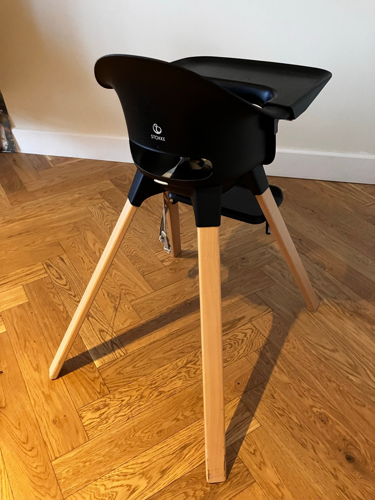 Stokke Clikk kinderstoel met eetblad en gordel, Kinderen en Baby's, Ophalen of Verzenden, Zo goed als nieuw, Meegroeistoel, Afneembaar eetblad