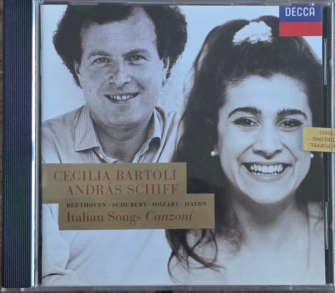 Cecilia Bartoli & András Schiff - Italian Songs Canzoni CD, Ophalen of Verzenden, Zo goed als nieuw, Inclusief boekje, Classicisme