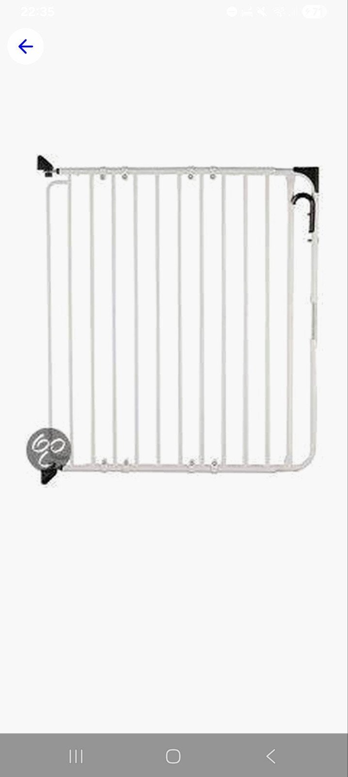 Wit metalen traphekje voor kinderen 3x, Kinderen en Baby's, Traphekjes, Ophalen, Gebruikt, 115 cm of meer, Metaal of IJzer