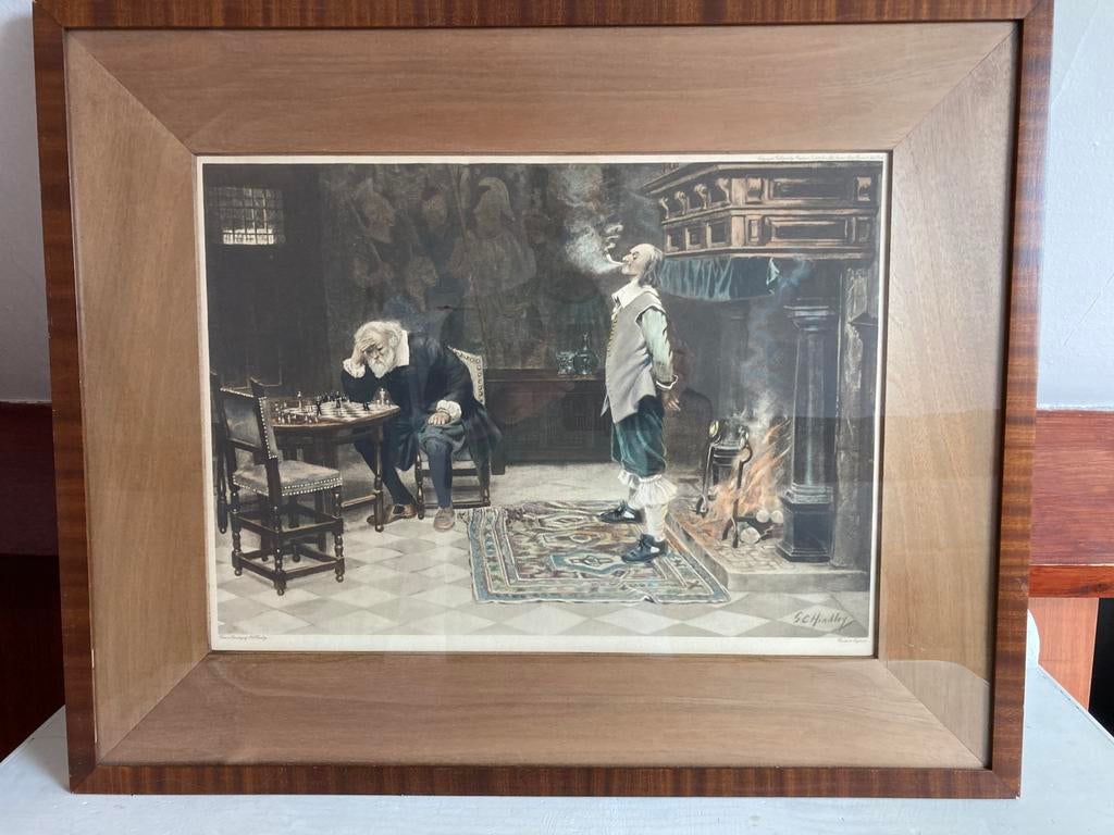 Te koop: engelse prent, Antiek en Kunst, Kunst | Schilderijen | Klassiek, Ophalen