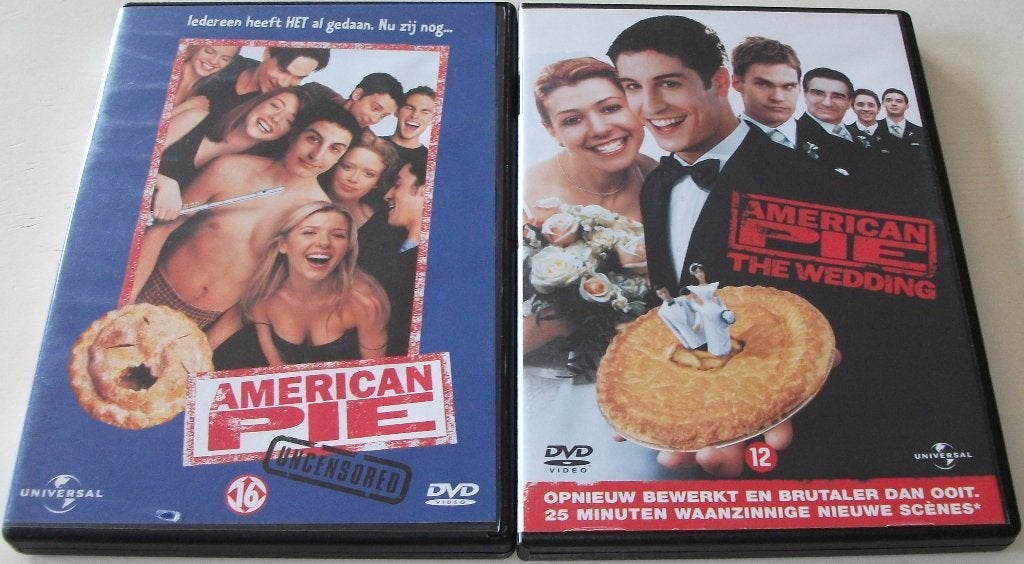 Film-Serie *** AMERICAN PIE *** Deel 1 + 3, Engels, Nederlands, Ophalen of Verzenden, Zo goed als nieuw