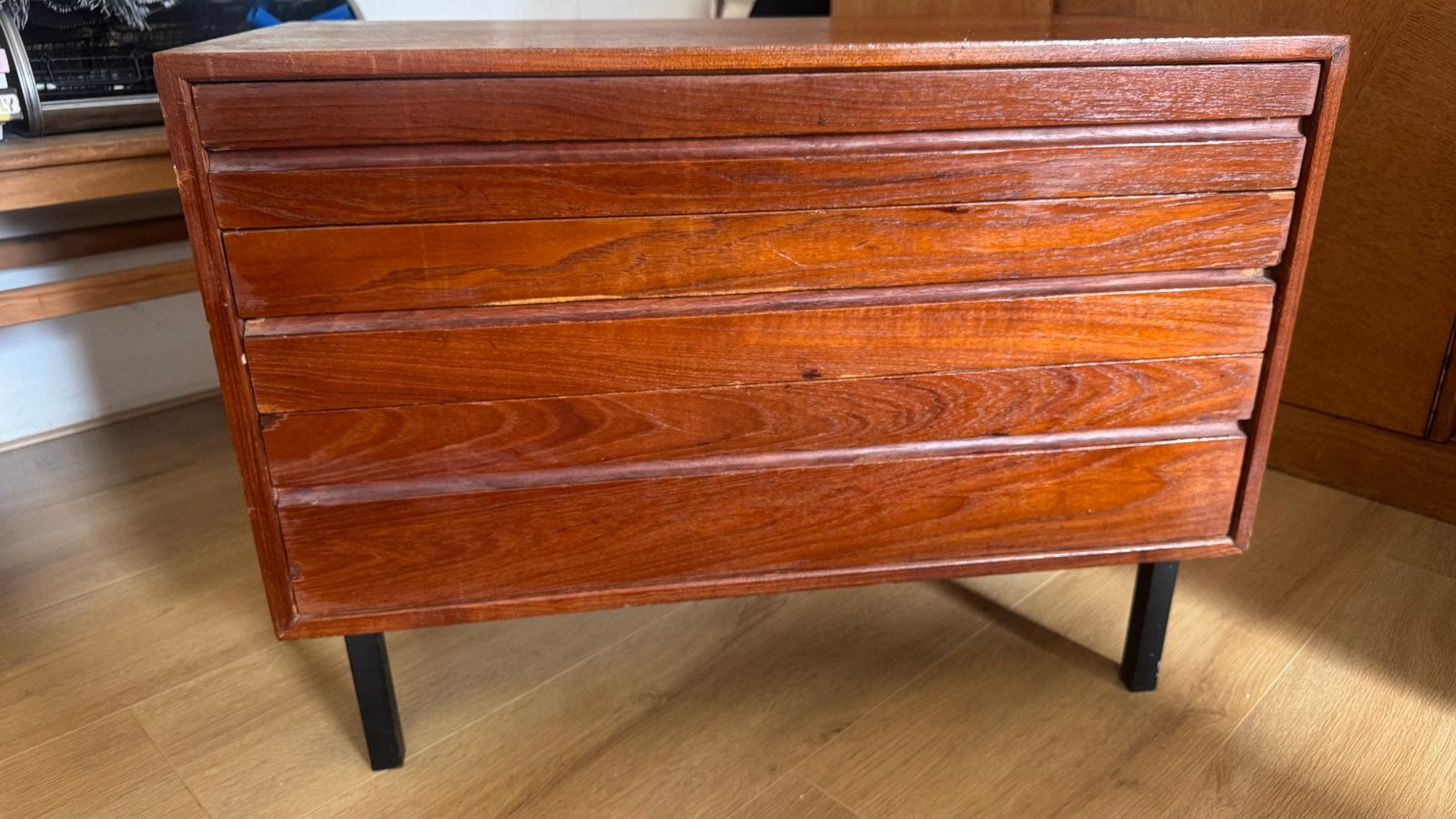 Vintage Teak Ladekastje, Huis en Inrichting, Kasten | Ladekasten, Ophalen, Gebruikt, Teakhout, 50 tot 100 cm
