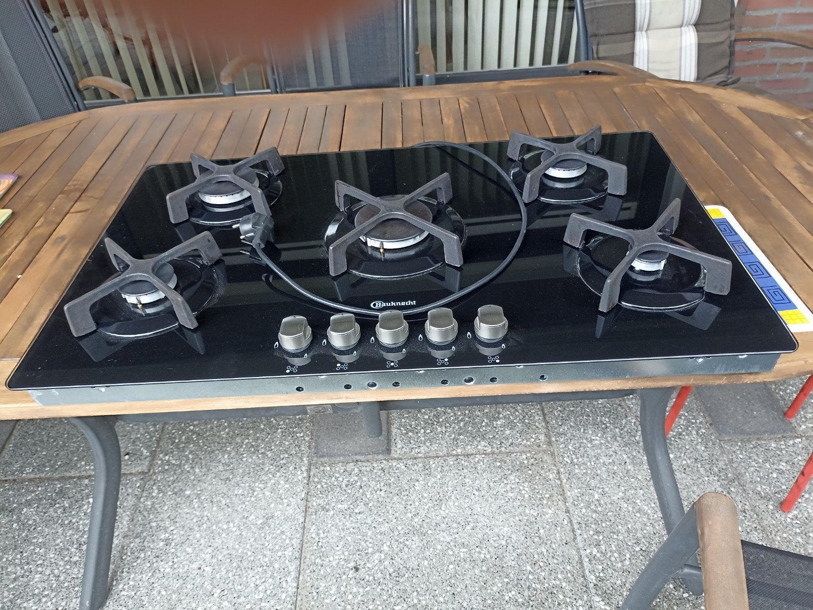 5pits gaskookplaat, Witgoed en Apparatuur, Ophalen, Energieklasse A of zuiniger, Inbouw, Gas