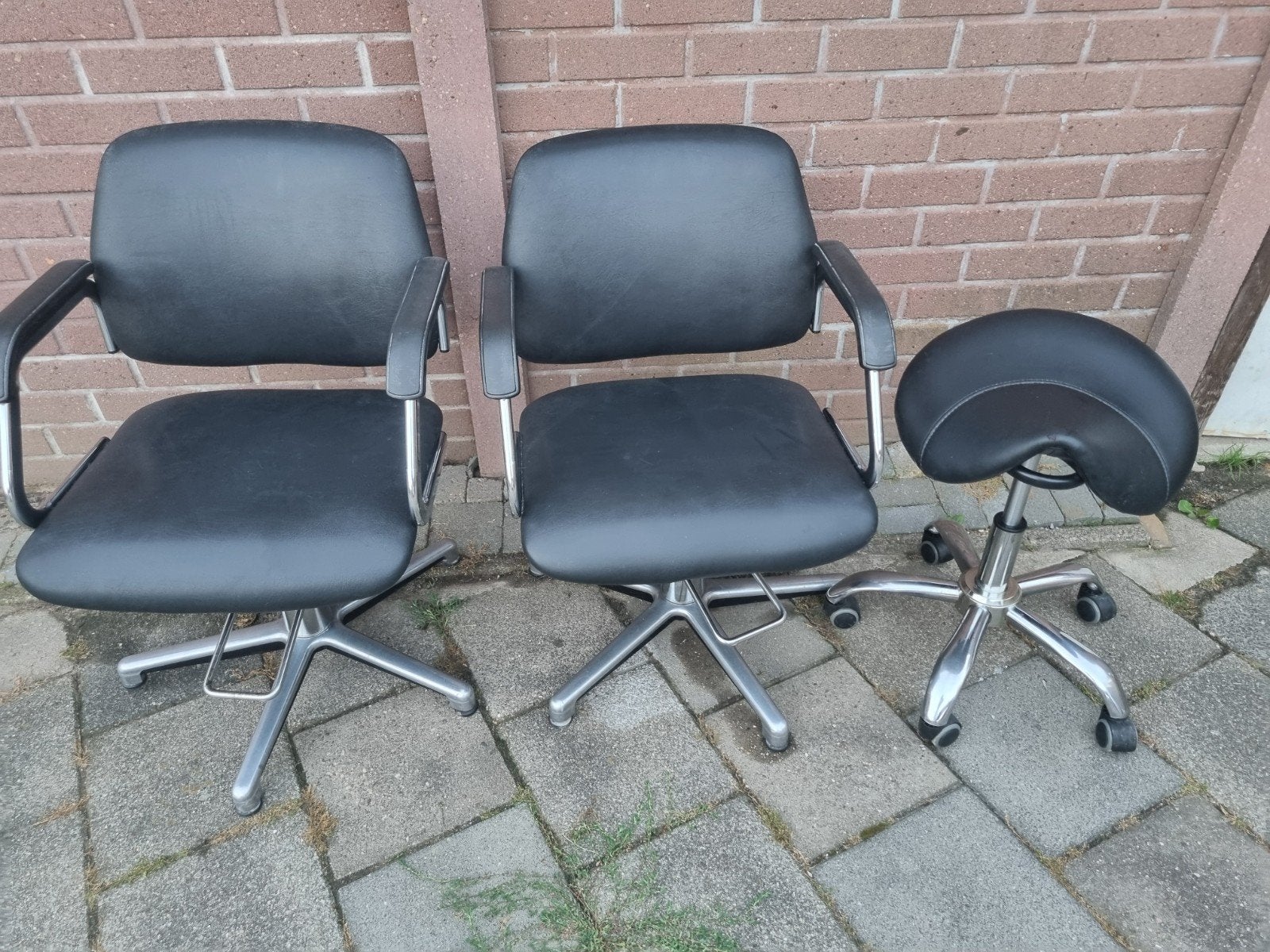 Kappers stoelen i.z.g.st., Ophalen of Verzenden, Zo goed als nieuw, Zwart