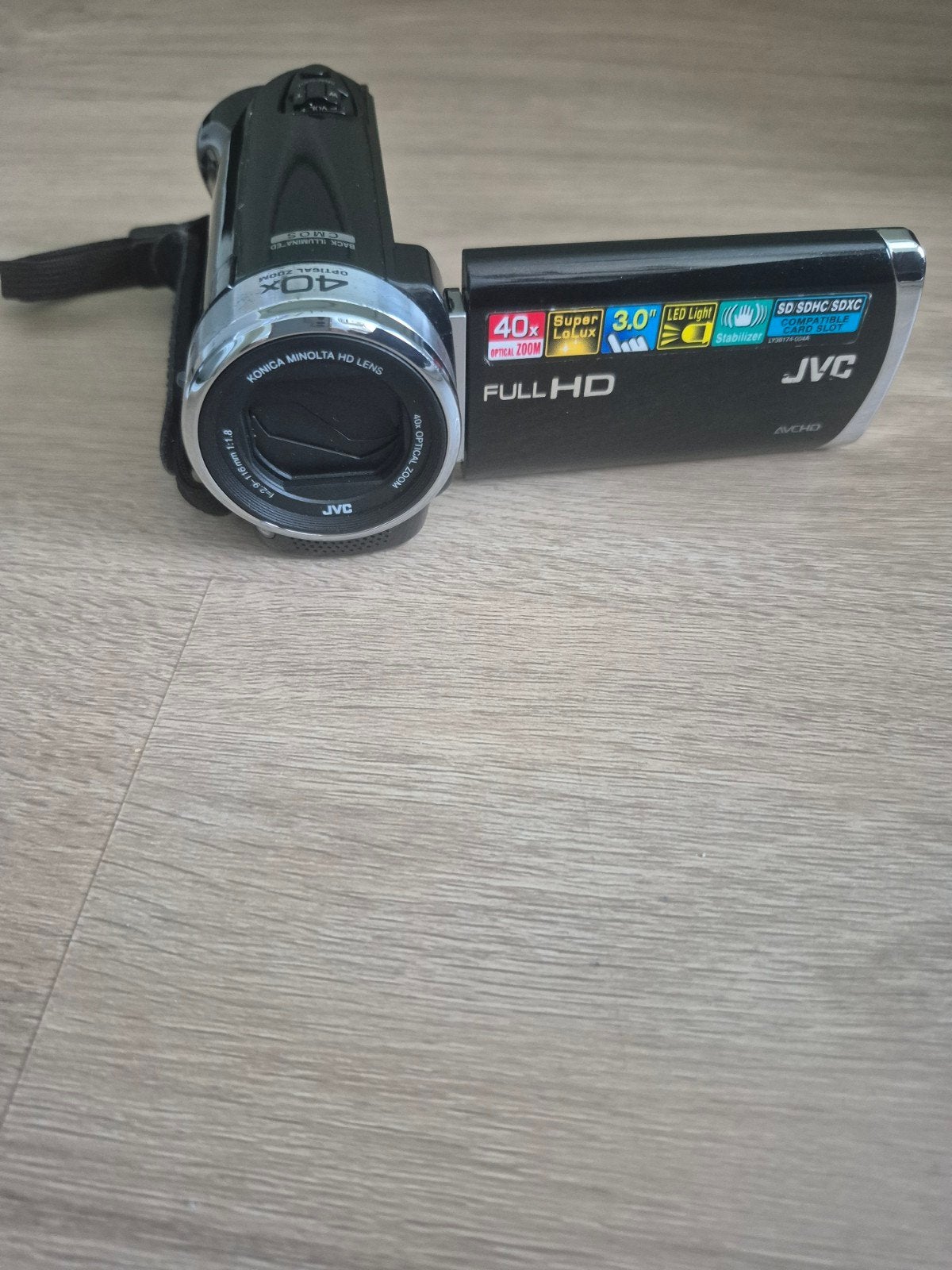 JVC GZ-E205 Full HD Camcorder met 40x optische zoom, Full HD, JVC, 20x of meer, Overige soorten