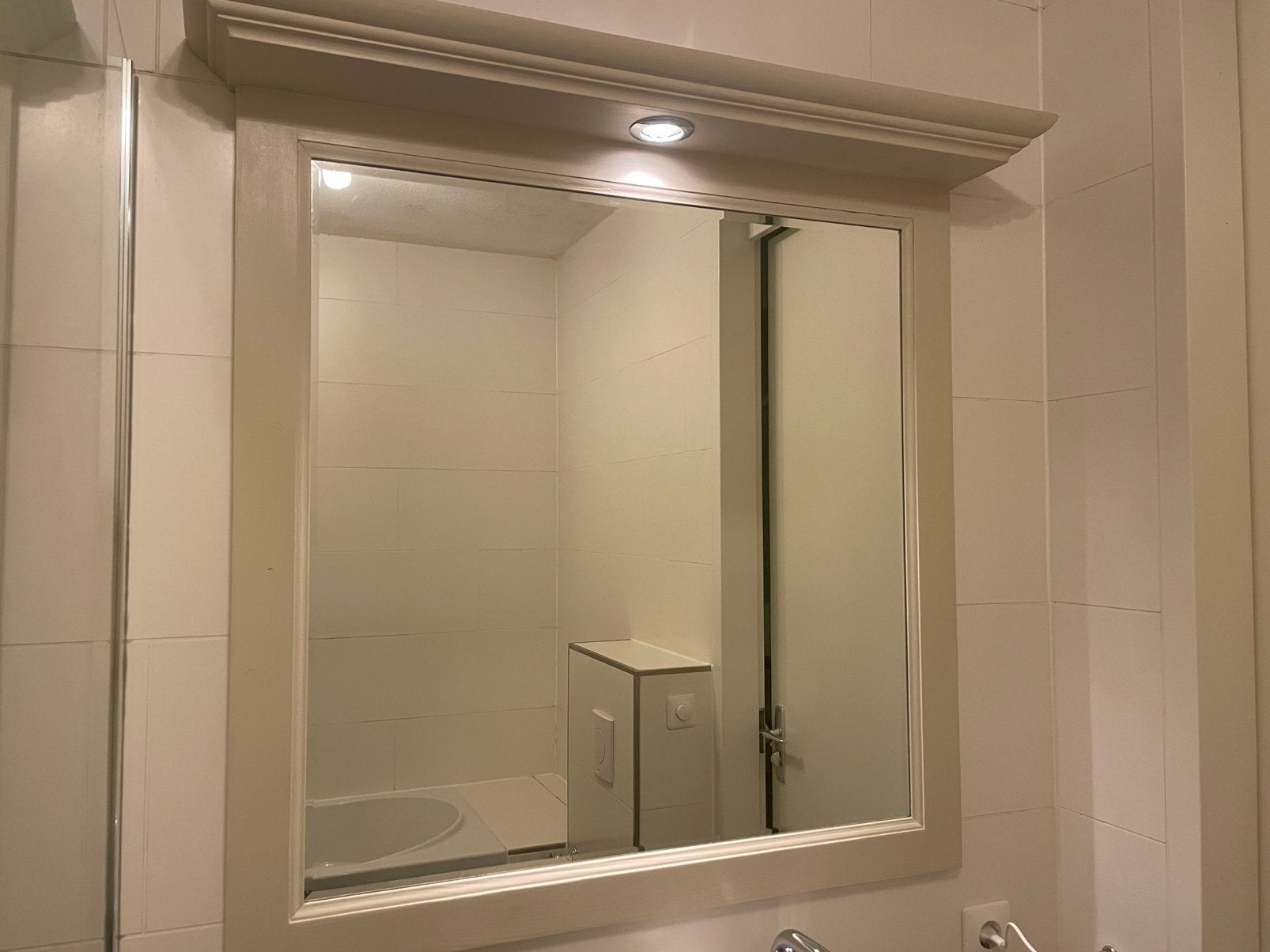 Van Heck Badkamer spiegel, Minder dan 50 cm, Ophalen of Verzenden, Minder dan 100 cm, Gebruikt