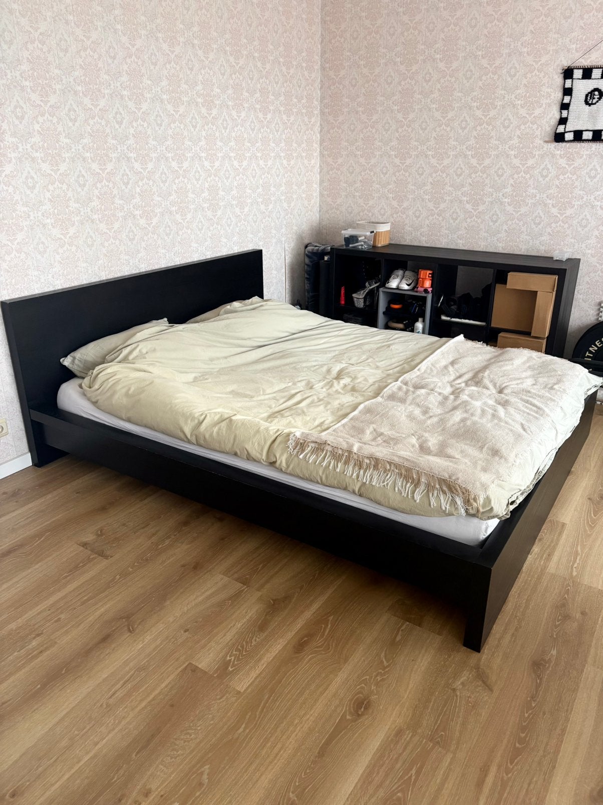 IKEA MALM bed frame - zwart - 180 x 200, Ophalen, Zwart, Tweepersoons, Zo goed als nieuw