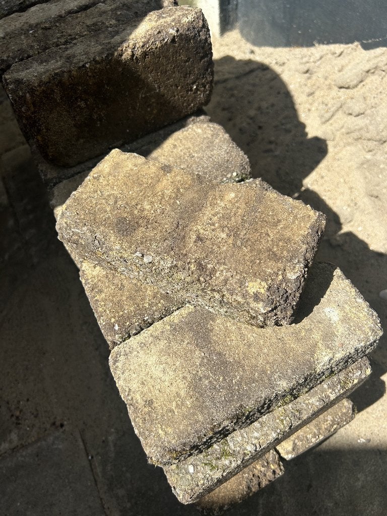 Bakstenen klinkers lichtgeel, Tuin en Terras, Ophalen, Zo goed als nieuw, Overige materialen, Klinkers