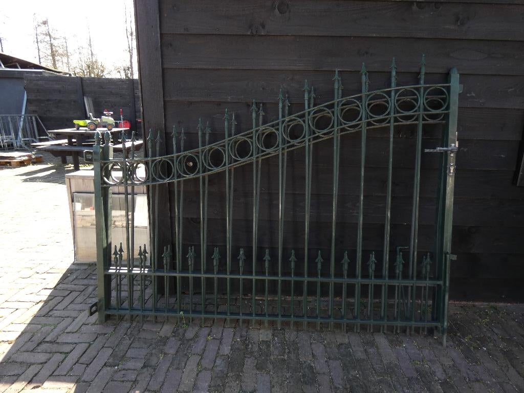 Sierpoort met hekwerk, Ophalen, Met poort, Zo goed als nieuw, Sierhekwerk