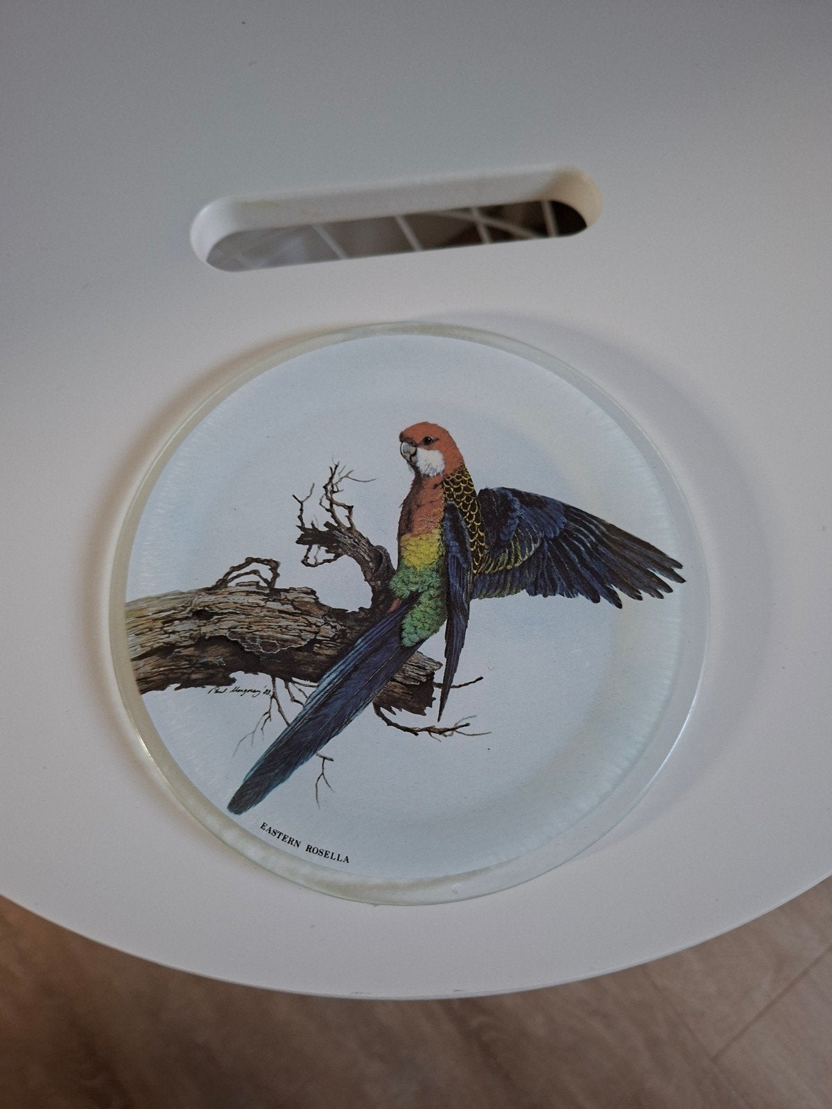 Glazen serveerschotel Pettis studio, Glas, Snij-/serveerplank, Ophalen of Verzenden, Zo goed als nieuw