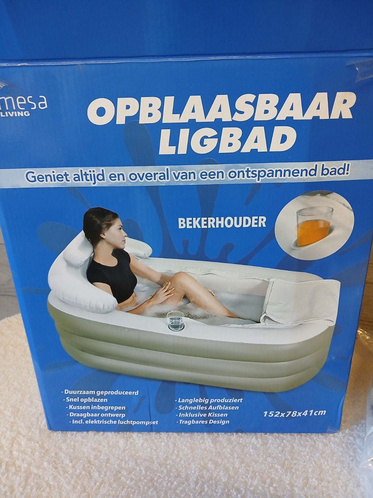 Opblaasbaar ligbad - Zo goed als nieuw, Ophalen, Zo goed als nieuw, Met bad