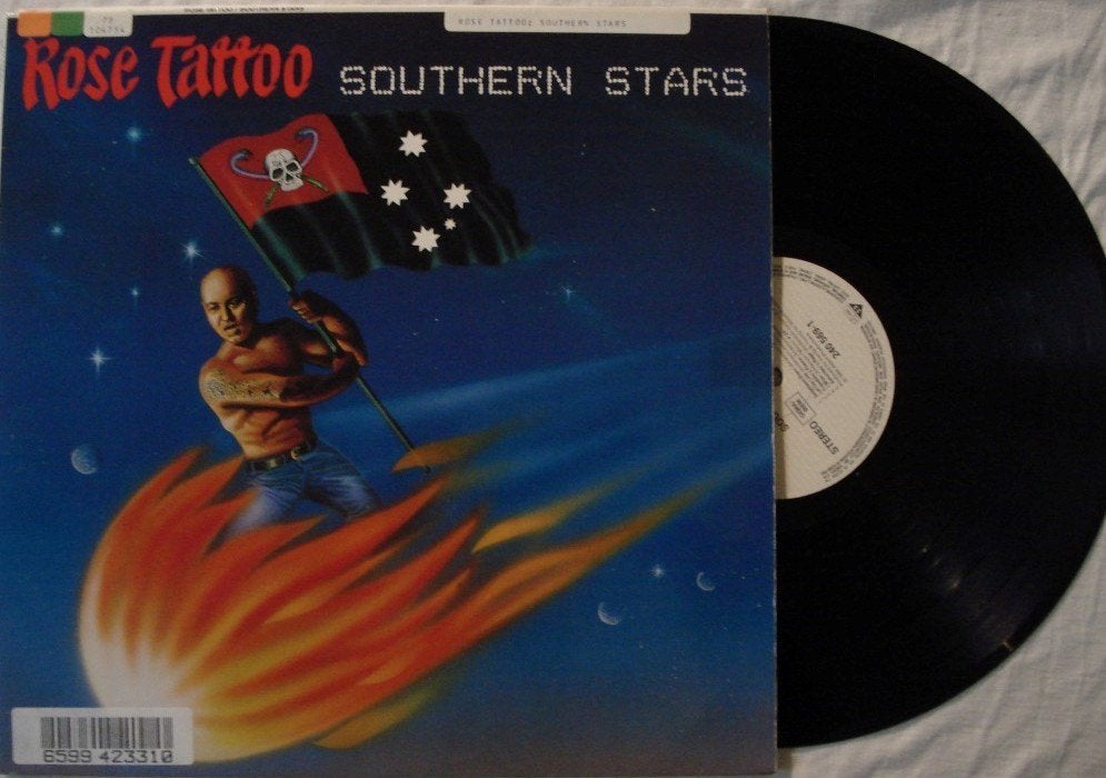 Rose Tattoo - Southern stars, Cd's en Dvd's, Vinyl | Hardrock en Metal, LP, Gebruikt, Ophalen of Verzenden, 12 inch