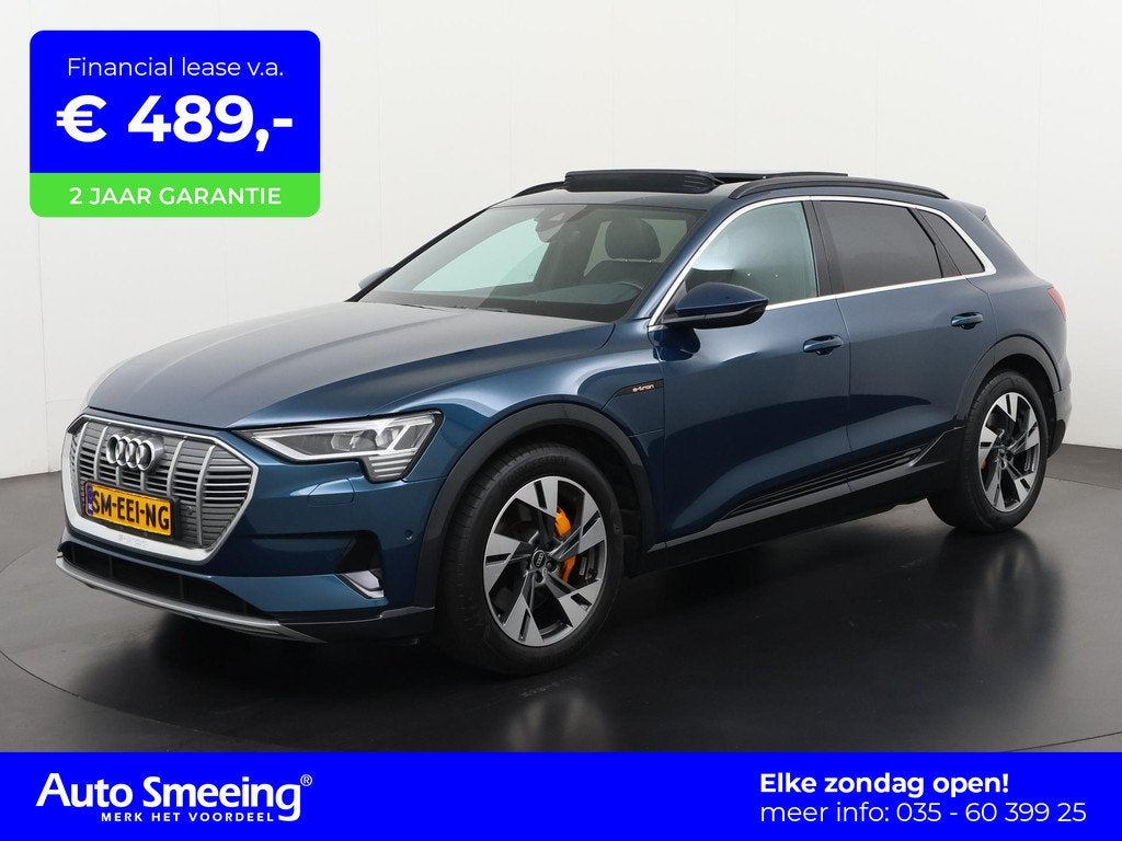 Audi e-tron 55 quattro Advanced S-Line Int. 95 kWh | SOH 92%, Auto's, Audi, Automaat, 12 maanden, Stof, Zwart